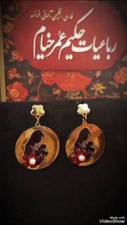 گوشواره دستساز رزینی