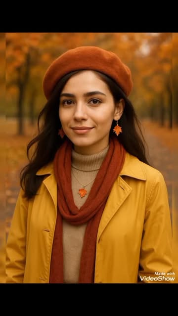 گردنبند و گوشواره‌های برگ پاییز با رزین دست‌ساز