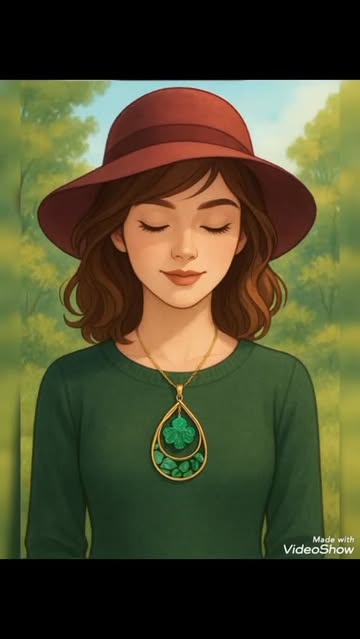 گردنبند سنگی طلایی و سبز