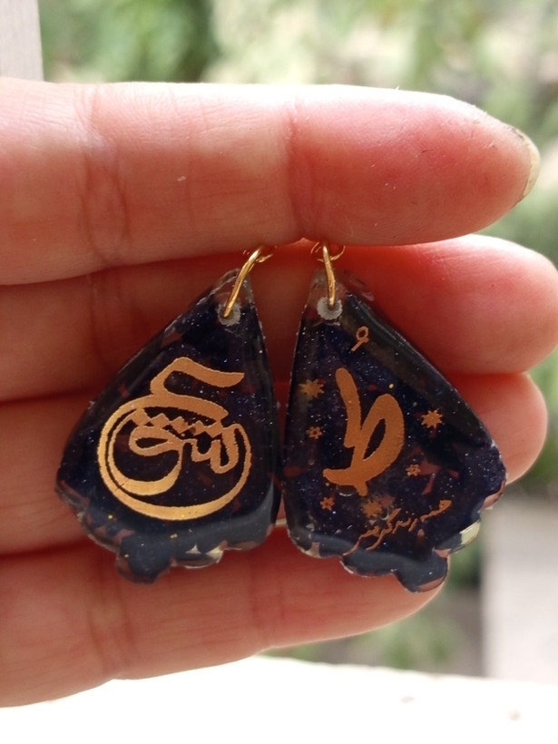 گوشواره خاص طرح خطاطی