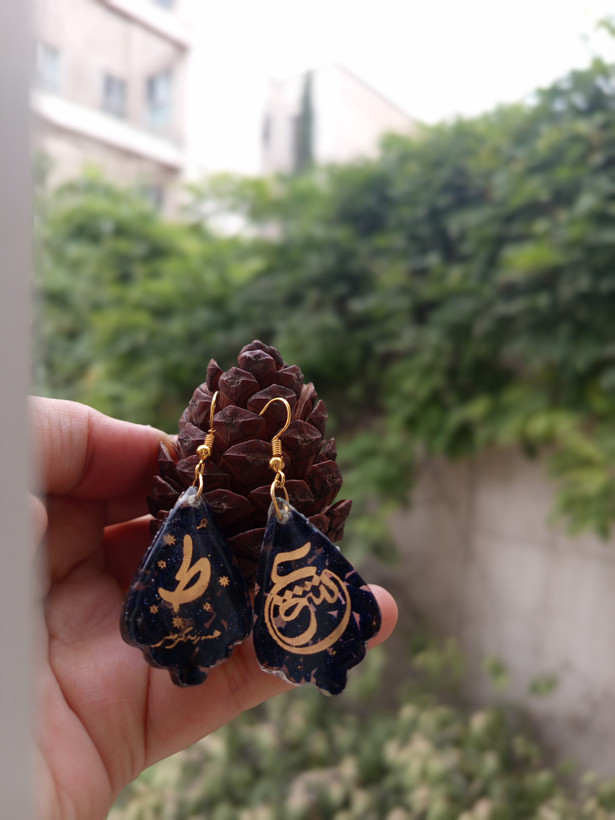 گوشواره خاص طرح خطاطی